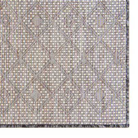 Seaside Lattice Collection Area Rug -  Pergola (Charcoal Gray)