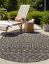 Seaside Lattice Collection Area Rug -  Pergola (Charcoal Gray)