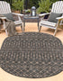 Seaside Lattice Collection Area Rug -  Pergola (Charcoal Gray)