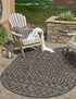 Seaside Lattice Collection Area Rug -  Pergola (Charcoal Gray)