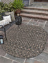 Seaside Lattice Collection Area Rug -  Pergola (Charcoal Gray)