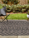 Garden Lattice Oasis Collection Area Rug -  Pergola (Charcoal Gray) Octagon Charcoal Gray  lifestyle 2