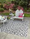 Jungle Expedition Collection Area Rug -  Amazon (Light Gray) Square Light Gray  lifestyle 21