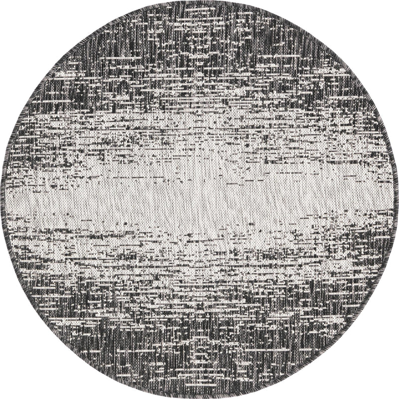 Urban Terrace Collection Area Rug -  Vanderbilt Round Charcoal Gray Main