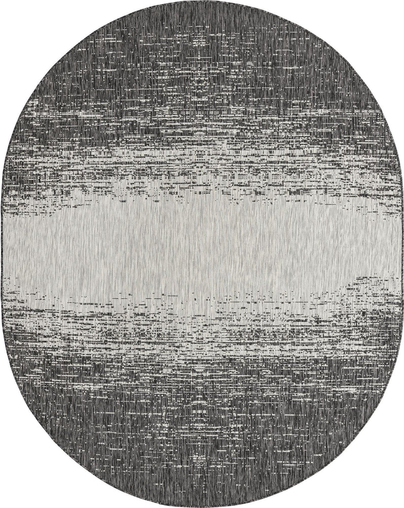 Urban Terrace Collection Area Rug -  Vanderbilt Oval Charcoal Gray Main