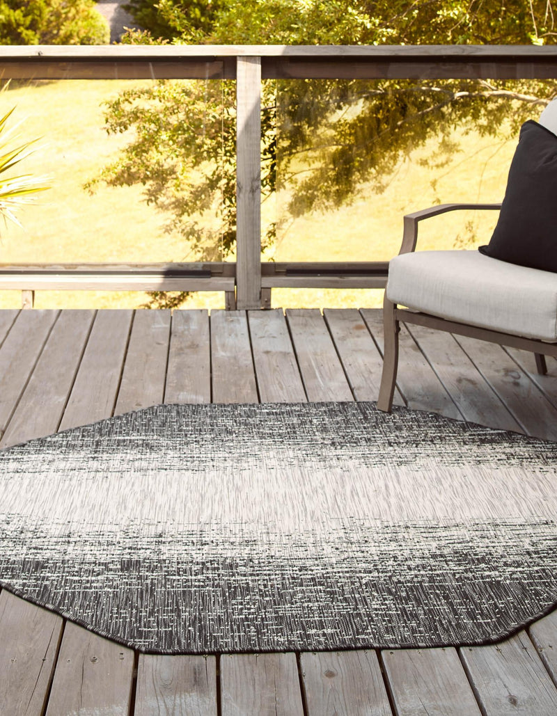 Urban Terrace Collection Area Rug -  Vanderbilt Octagon Charcoal Gray  lifestyle 3