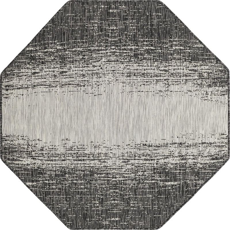 Urban Terrace Collection Area Rug -  Vanderbilt Octagon Charcoal Gray Main