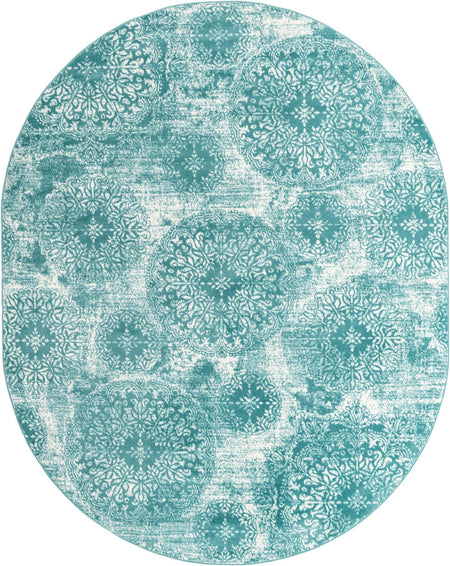 Riviera Elegance Collection Area Rug -  Monaco (Turquoise)