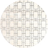 Hollywood Luxe Collection Area Rug -  Beverly (White Silver) Round White Silver  lifestyle 16