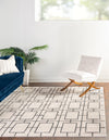 Hollywood Luxe Collection Area Rug -  Beverly (White Silver) Square White Silver  lifestyle 21