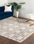 Hollywood Luxe Collection Area Rug -  Beverly (White Silver)