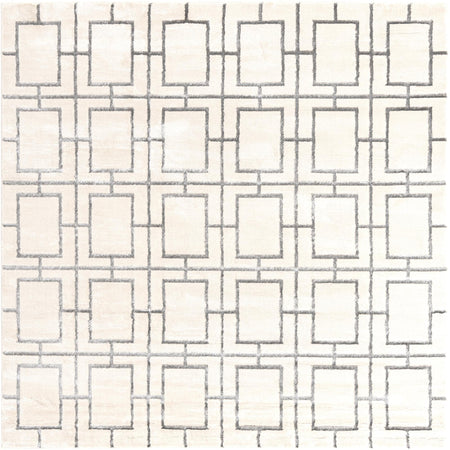 Hollywood Luxe Collection Area Rug -  Beverly (White Silver)