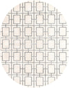 Hollywood Luxe Collection Area Rug -  Beverly (White Silver) Oval White Silver  lifestyle 18