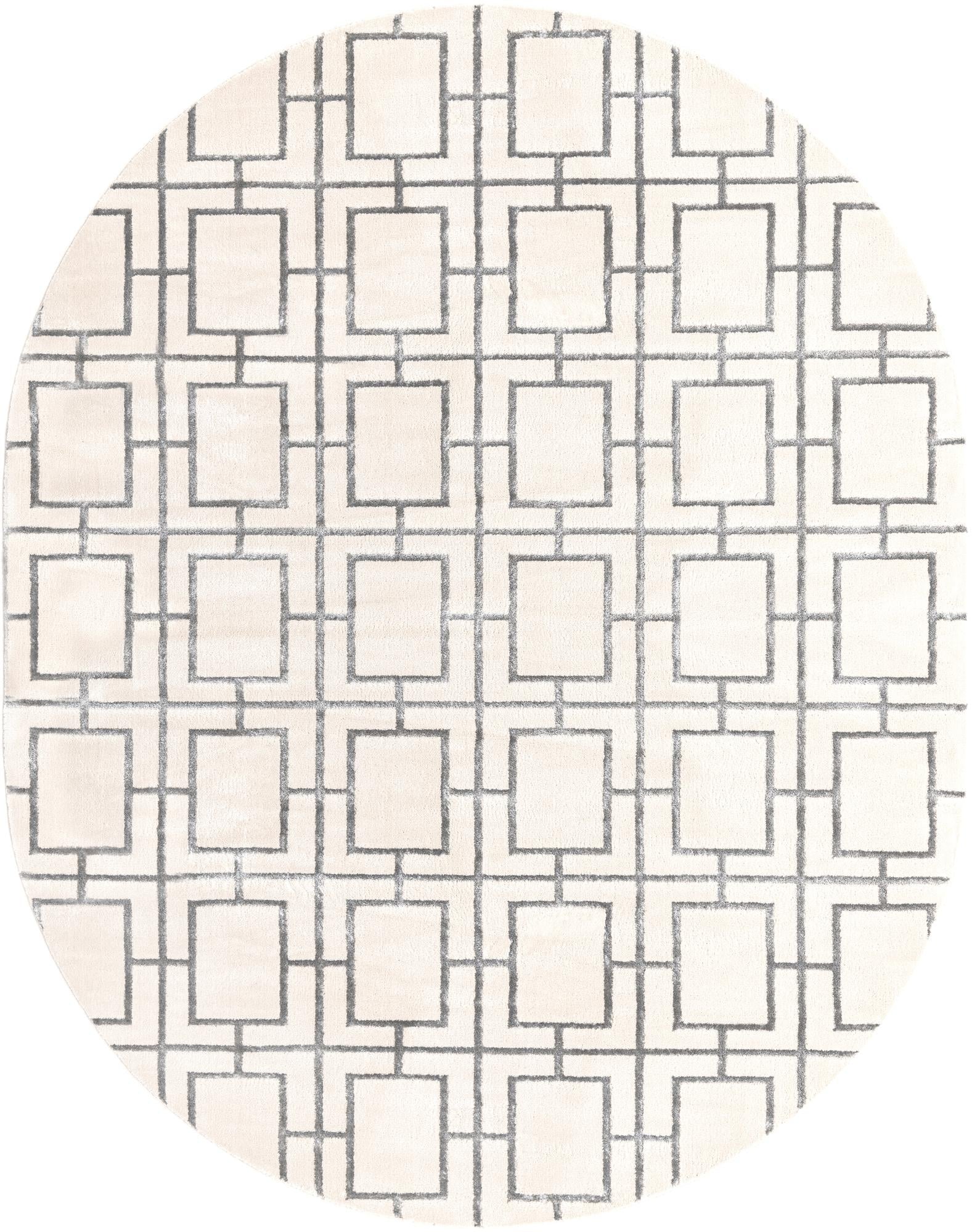 Hollywood Luxe Collection Area Rug -  Beverly (White Silver)