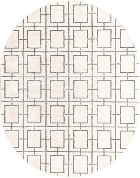 Hollywood Luxe Collection Area Rug -  Beverly (White Silver)