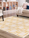 Hollywood Luxe Collection Area Rug -  Beverly (White Gold) Square White Gold  lifestyle 20