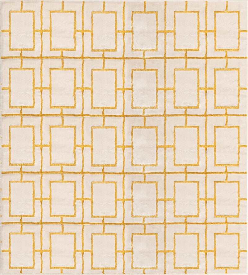 Hollywood Luxe Collection Area Rug -  Beverly (White Gold) Square White Gold  lifestyle 16