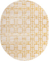 Hollywood Luxe Collection Area Rug -  Beverly (White Gold) Oval White Gold  lifestyle 17