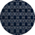 Hollywood Luxe Collection Area Rug -  Beverly (Navy Blue Silver)