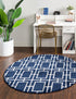 Hollywood Luxe Collection Area Rug -  Beverly (Navy Blue Silver)