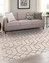 Hollywood Luxe Collection Area Rug - Sunset (White Silver)