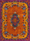 Caribbean Cove Collection Area Rug -  Nevis Rectangle Orange  lifestyle 4