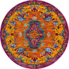 Caribbean Cove Collection Area Rug -  Nevis Round Orange  lifestyle 30