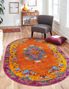 Caribbean Cove Collection Area Rug -  Nevis Oval Orange  lifestyle 37