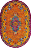 Caribbean Cove Collection Area Rug -  Nevis Oval Orange  lifestyle 31