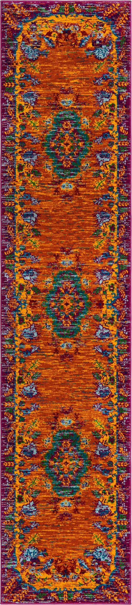 Caribbean Cove Collection Area Rug -  Nevis Runner Orange  lifestyle 32