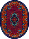 Caribbean Cove Collection Area Rug -  Nevis Oval Fuchsia  lifestyle 34