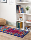 Caribbean Cove Collection Area Rug -  Nevis Runner Fuchsia  lifestyle 47