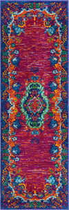 Caribbean Cove Collection Area Rug -  Nevis Runner Fuchsia  lifestyle 35