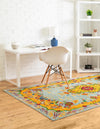 Caribbean Cove Collection Area Rug -  Nevis Rectangle Aqua  lifestyle 7