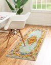 Caribbean Cove Collection Area Rug -  Nevis Runner Aqua  lifestyle 45