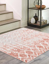 Marrakech Lattice Collection Area Rug - Essaouira (Dusty Rose) Square Dusty Rose  lifestyle 22