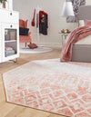 Marrakech Lattice Collection Area Rug - Essaouira (Dusty Rose) Octagon Dusty Rose  lifestyle 23