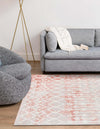 Marrakech Lattice Collection Area Rug - Essaouira (Dusty Rose) Rectangle Dusty Rose  lifestyle 3