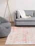 Marrakech Lattice Collection Area Rug - Essaouira (Dusty Rose)