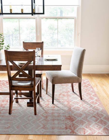 Marrakech Lattice Collection Area Rug - Essaouira (Dusty Rose)