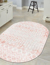 Marrakech Lattice Collection Area Rug - Essaouira (Dusty Rose) Oval Dusty Rose  lifestyle 16