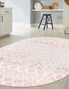 Marrakech Lattice Collection Area Rug - Essaouira (Dusty Rose) Oval Dusty Rose  lifestyle 21