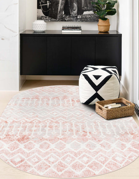 Marrakech Lattice Collection Area Rug - Essaouira (Dusty Rose)