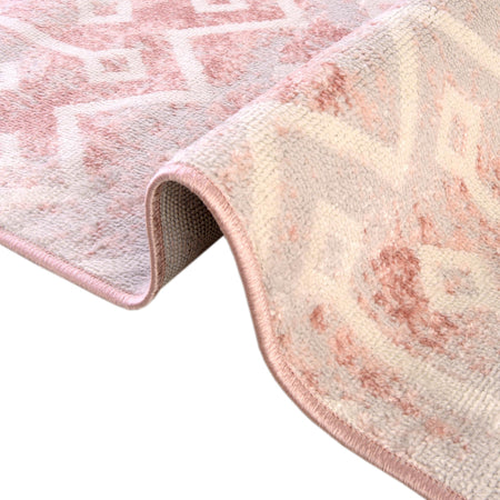 Marrakech Lattice Collection Area Rug - Essaouira (Dusty Rose)