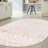 Marrakech Lattice Collection Area Rug - Essaouira (Dusty Rose) Oval Dusty Rose  lifestyle 86