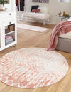 Marrakech Lattice Collection Area Rug - Essaouira (Dusty Rose) Round Dusty Rose  lifestyle 19