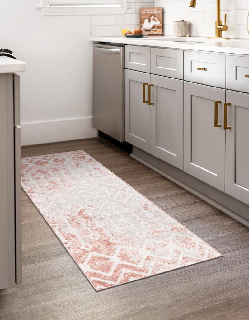 Marrakech Lattice Collection Area Rug - Essaouira (Dusty Rose) Runner Dusty Rose  lifestyle 30