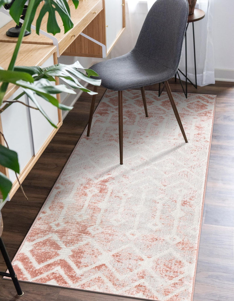 Marrakech Lattice Collection Area Rug - Essaouira (Dusty Rose) Runner Dusty Rose  lifestyle 31