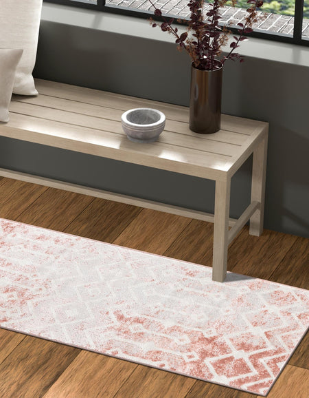 Marrakech Lattice Collection Area Rug - Essaouira (Dusty Rose)