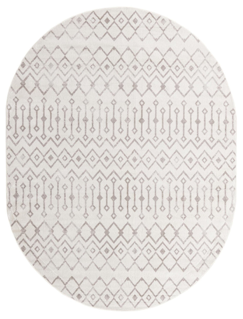 Marrakech Lattice Collection Area Rug - Essaouira (Pearl) Oval Pearl  lifestyle 9